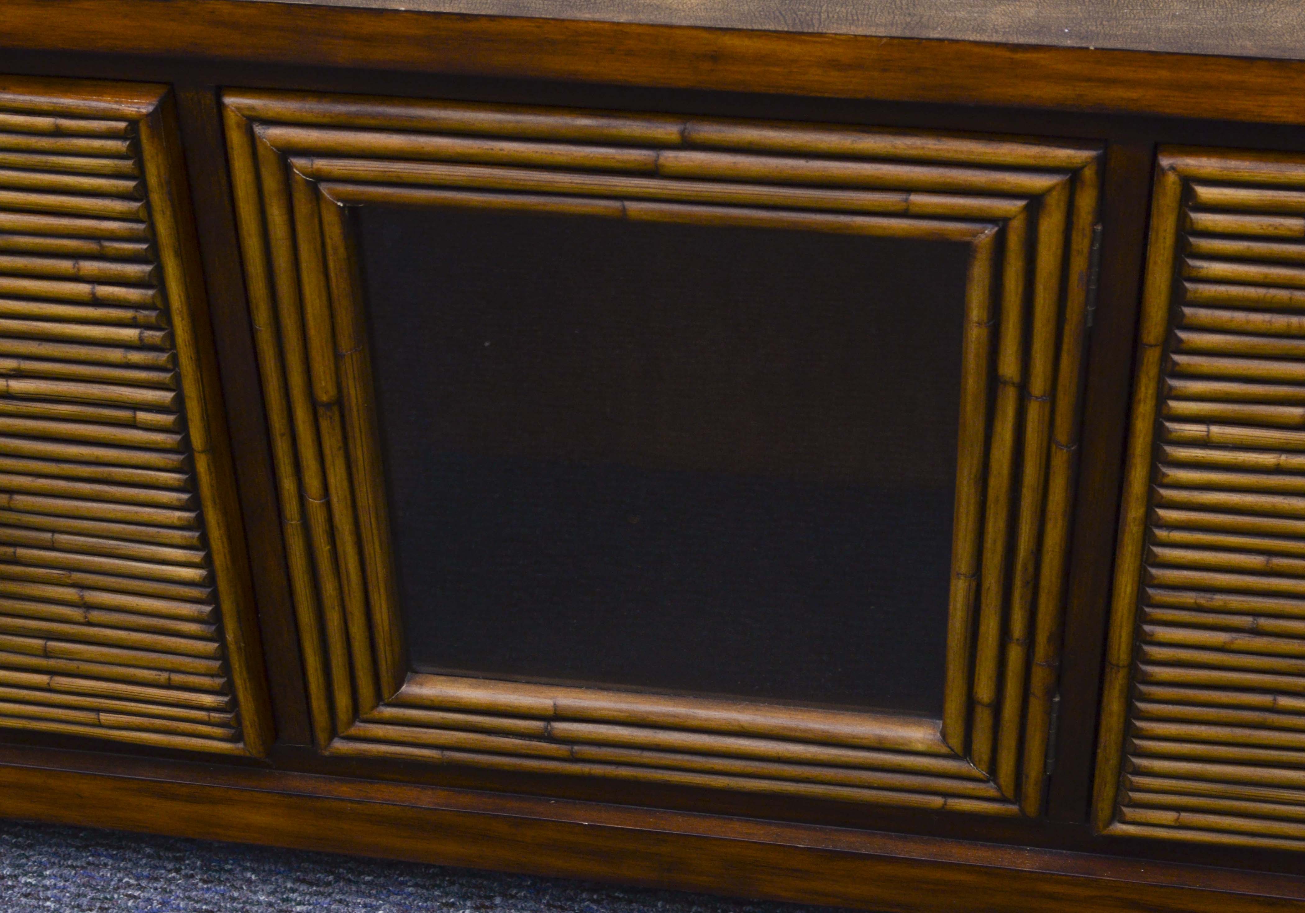 Bamboo Style Wood Cabinet