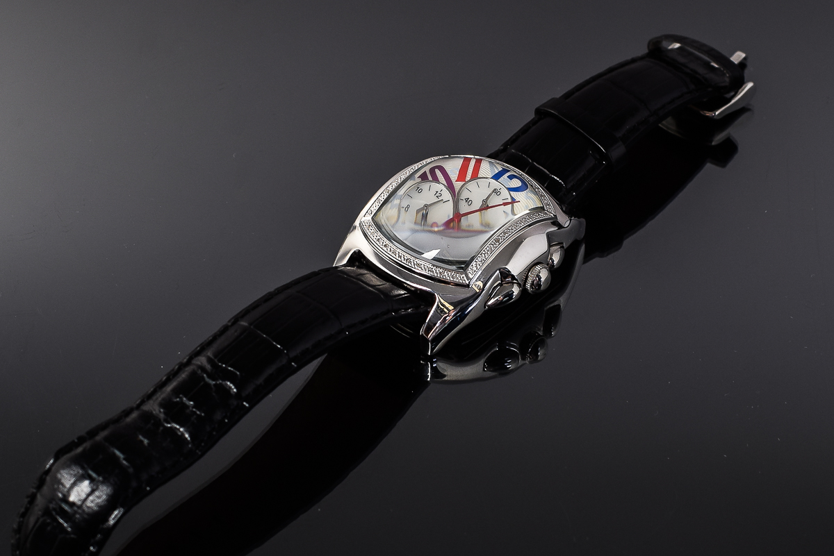 Diamond Bezel KC Techno Com Chronograph Men's Watch