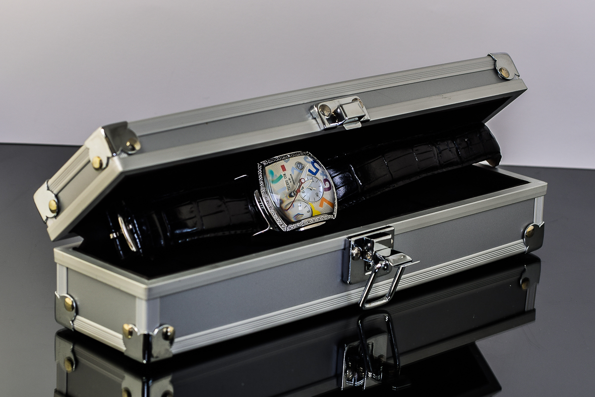 Diamond Bezel KC Techno Com Chronograph Men's Watch