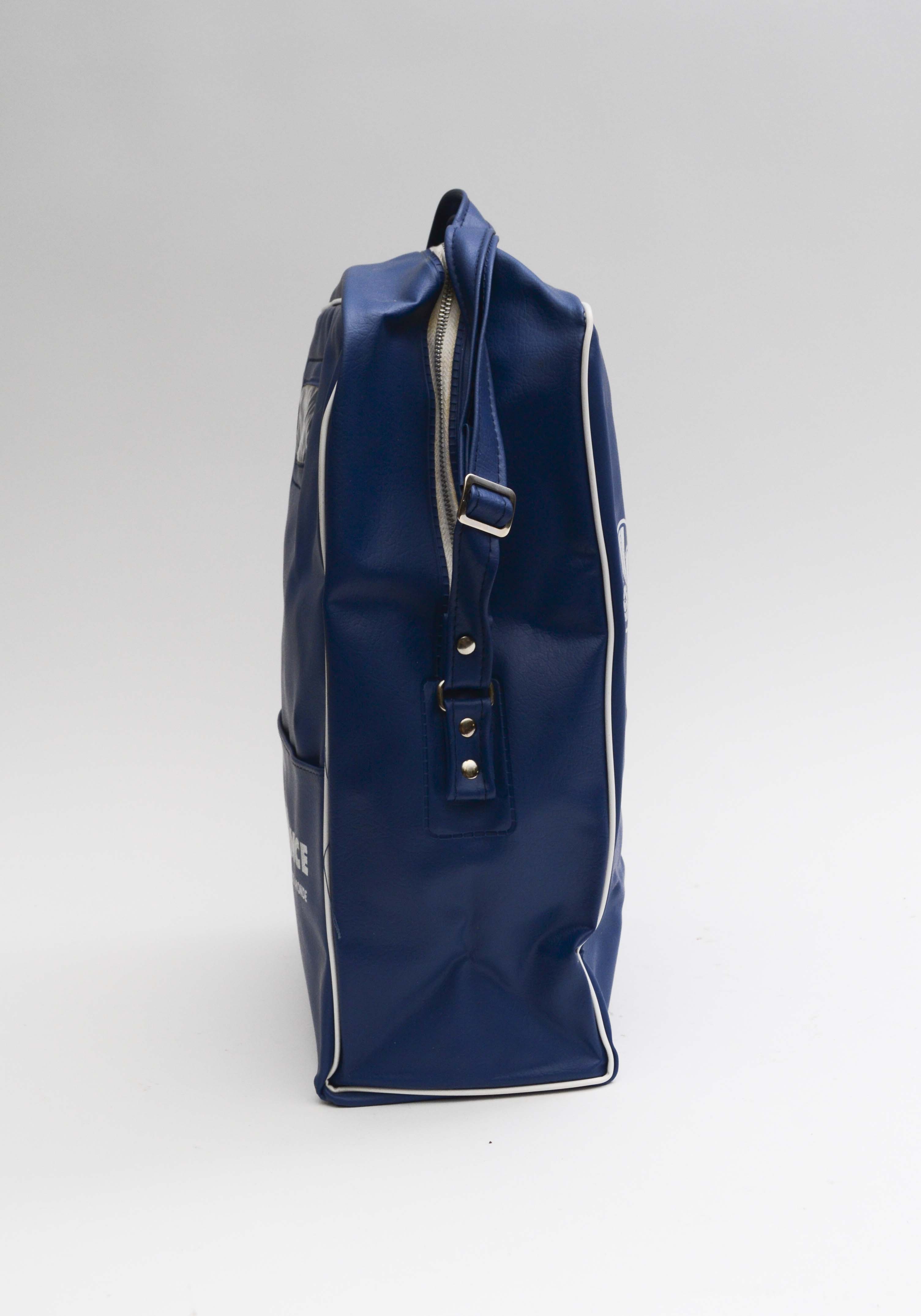 Vintage Air France Blue Vinyl Carry-on Bag