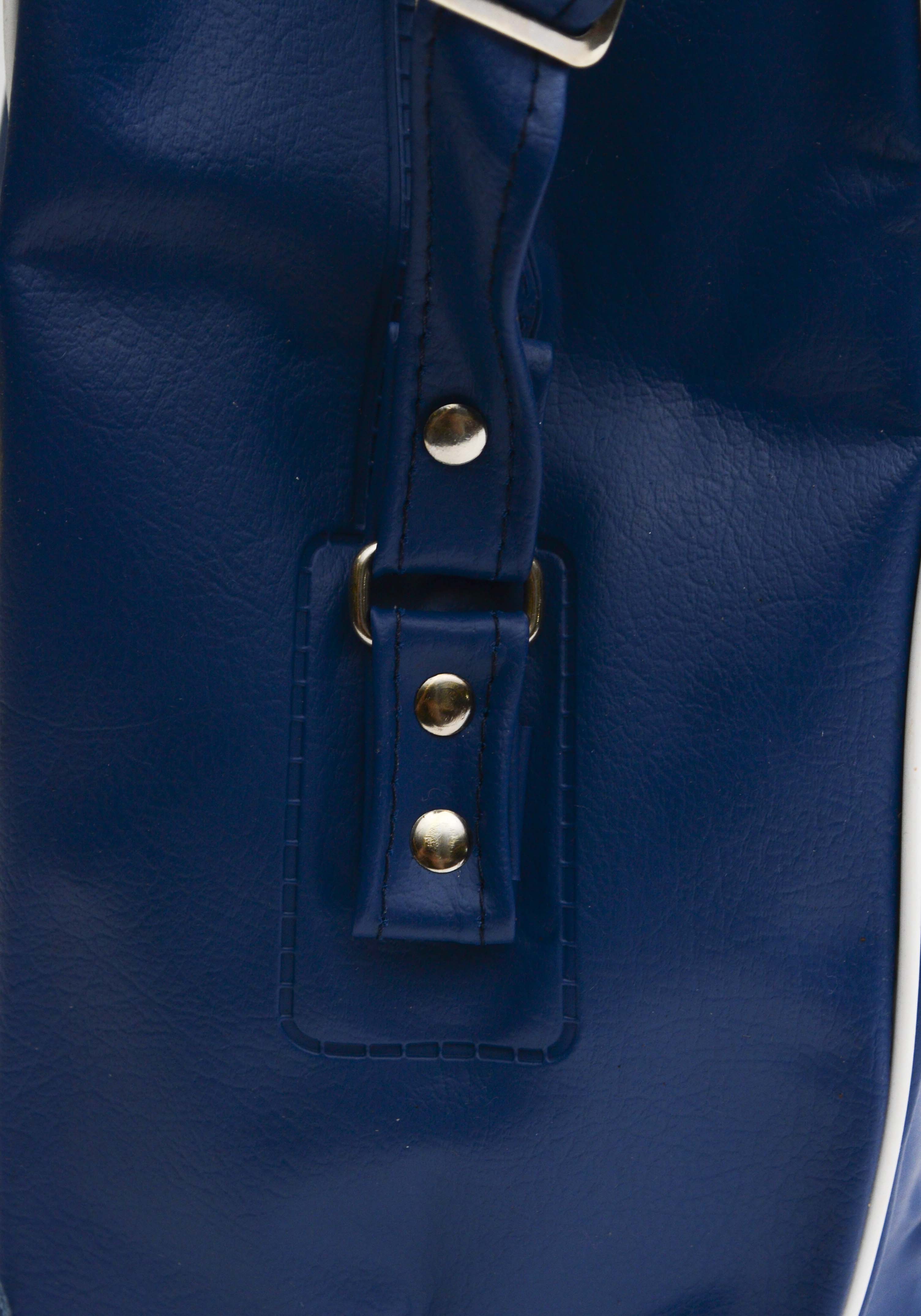 Vintage Air France Blue Vinyl Carry-on Bag