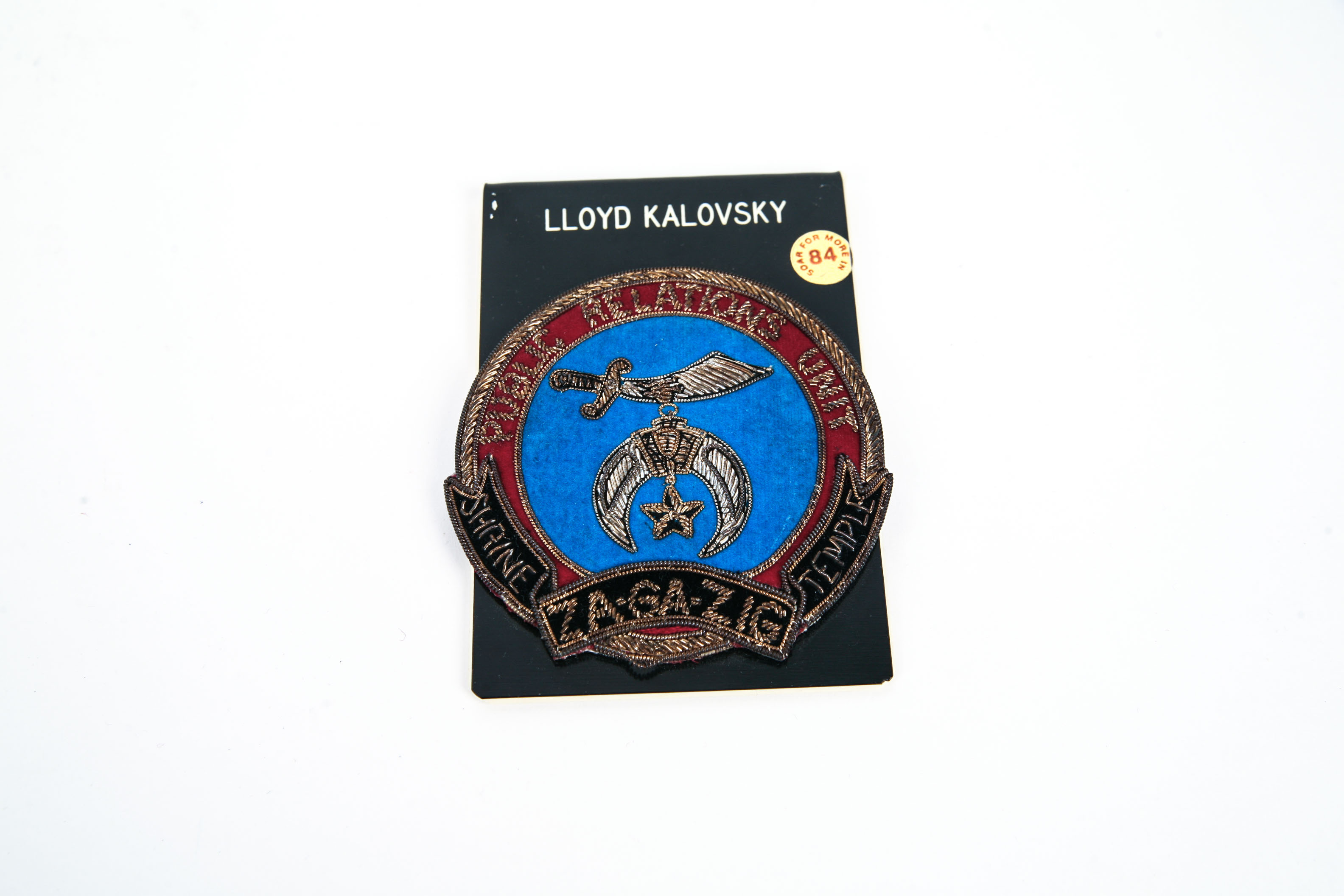 Masonic Shriner Patch, Pin, and Medallion on Ribbon