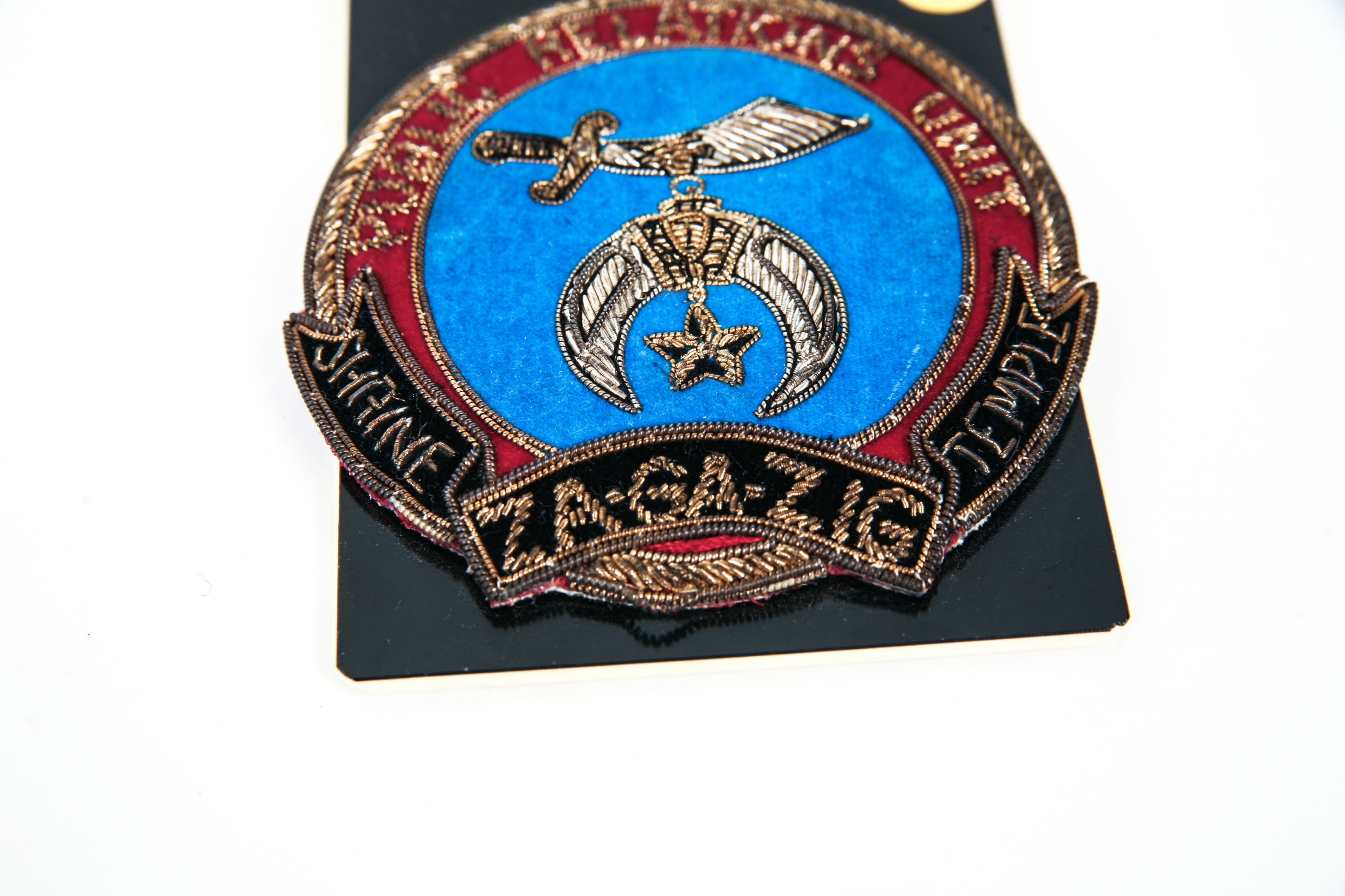 Masonic Shriner Patch, Pin, and Medallion on Ribbon