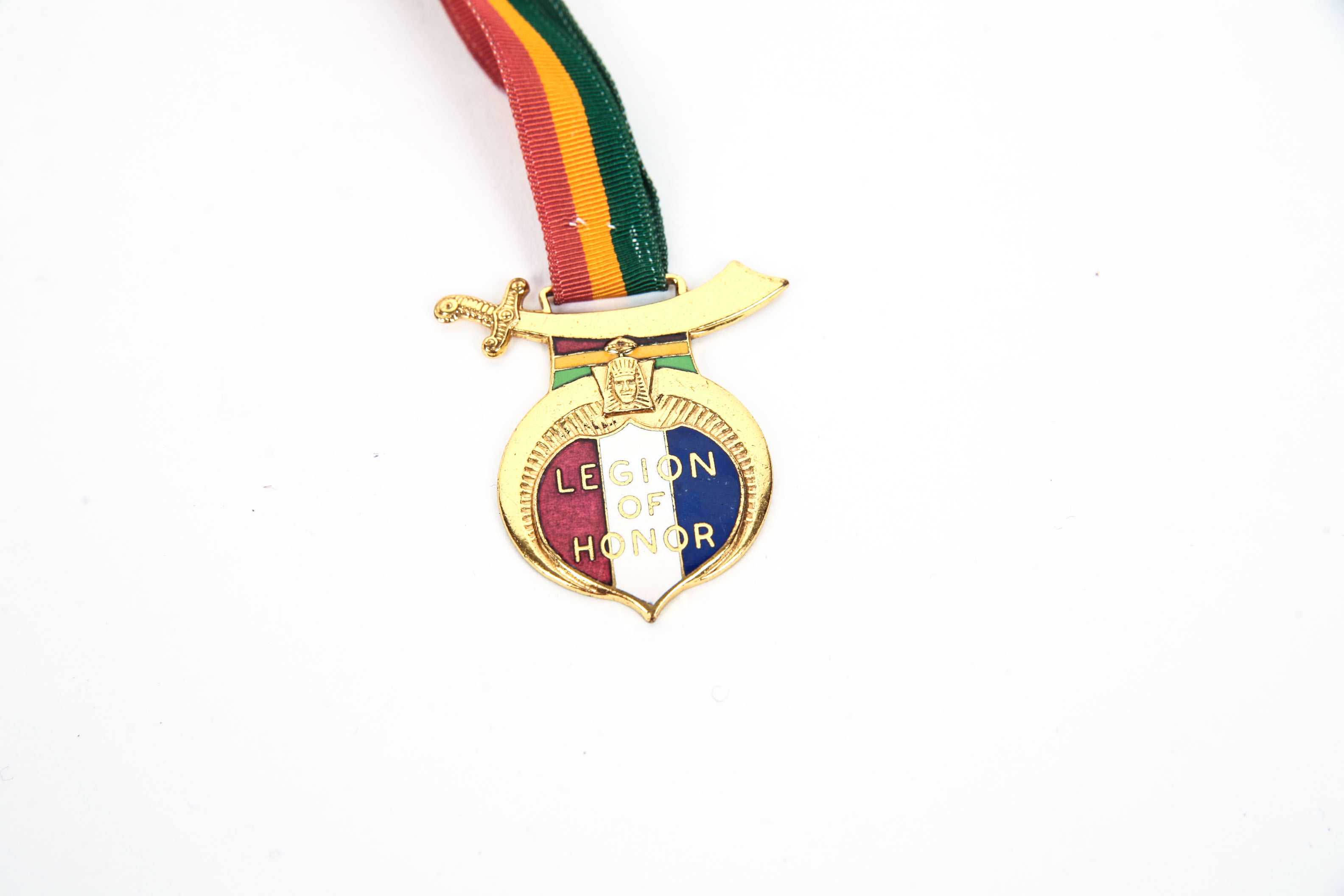 Masonic Shriner Patch, Pin, and Medallion on Ribbon