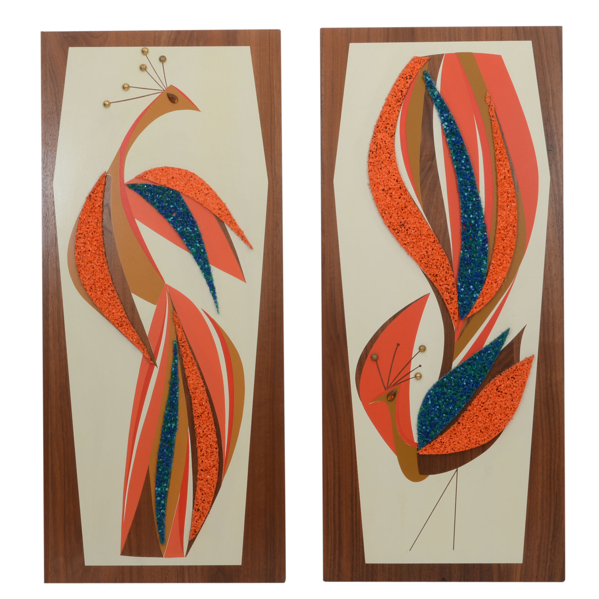 Vintage Peacock Wall Boards