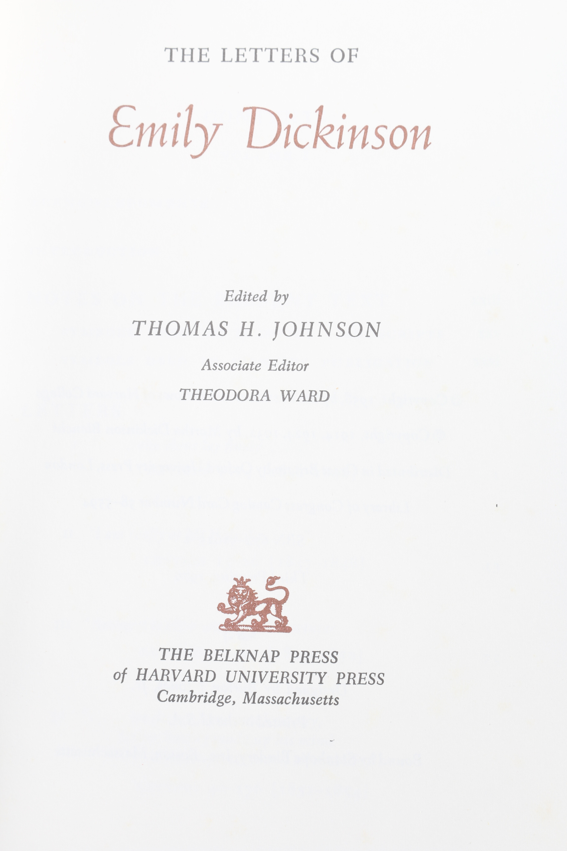 "The Poems & Letters of Emily Dickinson" Box Sets