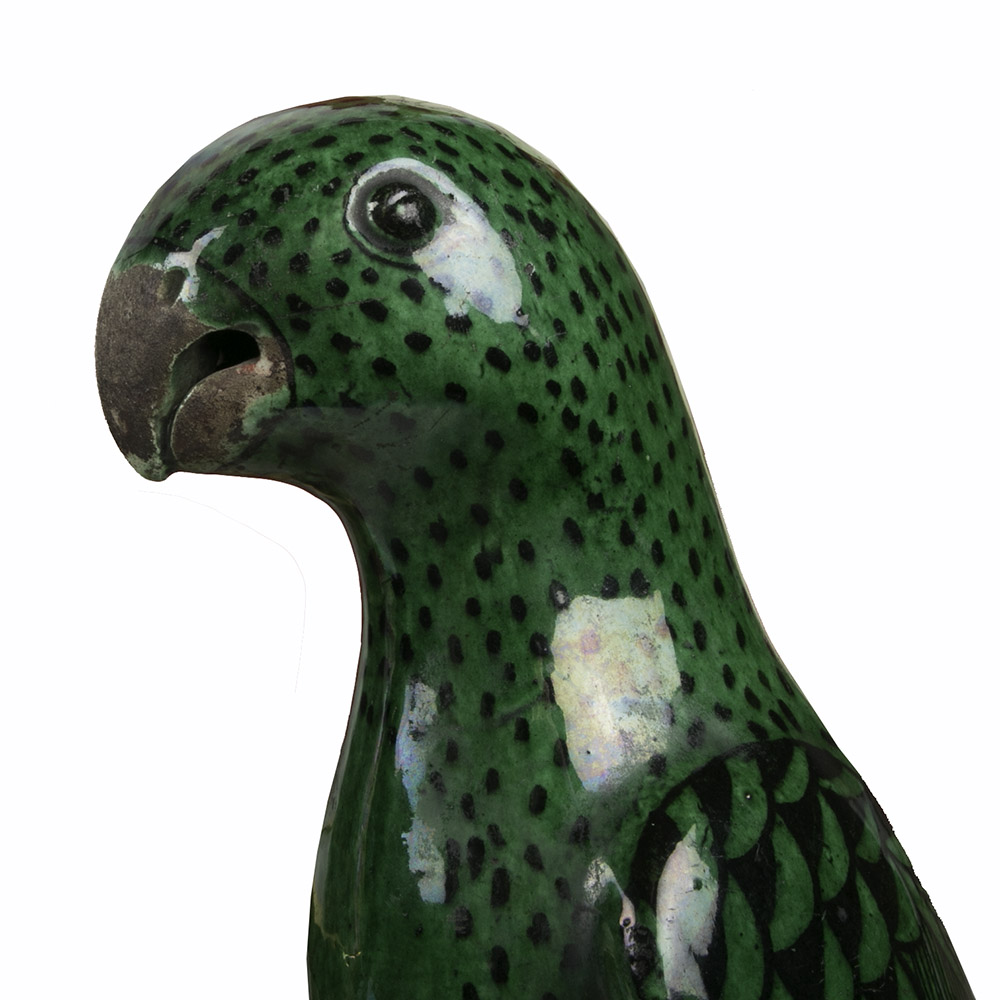 Antique Chinese Porcelain Parrot