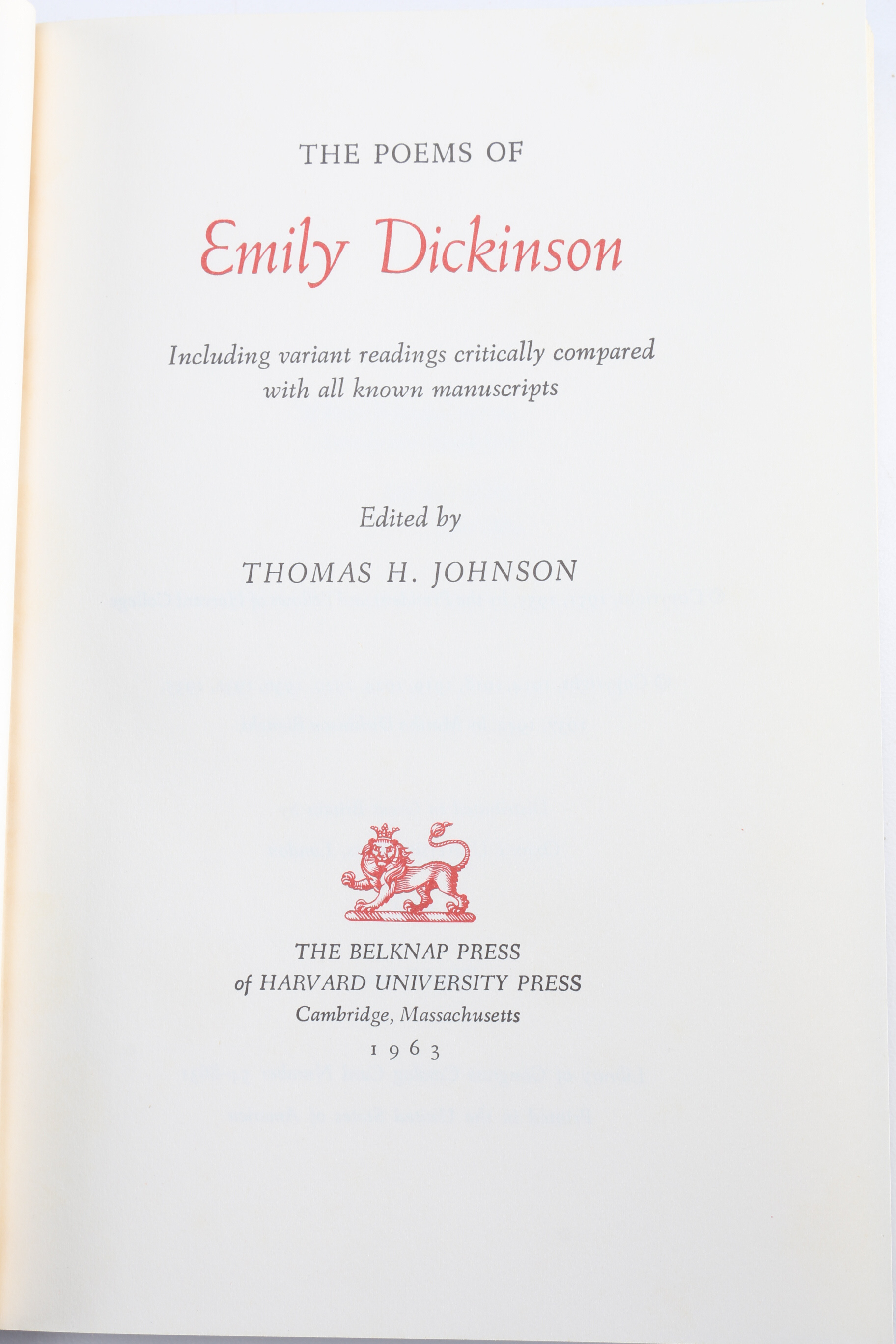"The Poems & Letters of Emily Dickinson" Box Sets