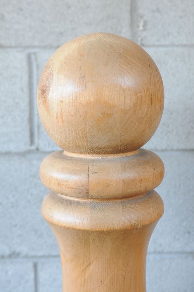 Two Wooden Bed Posts