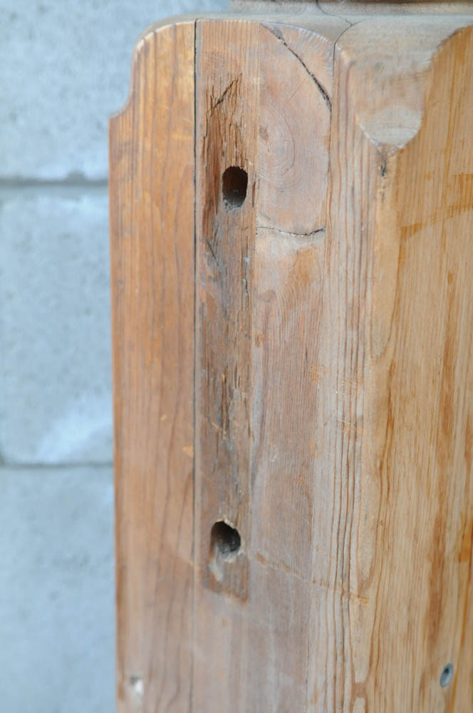 Two Wooden Bed Posts