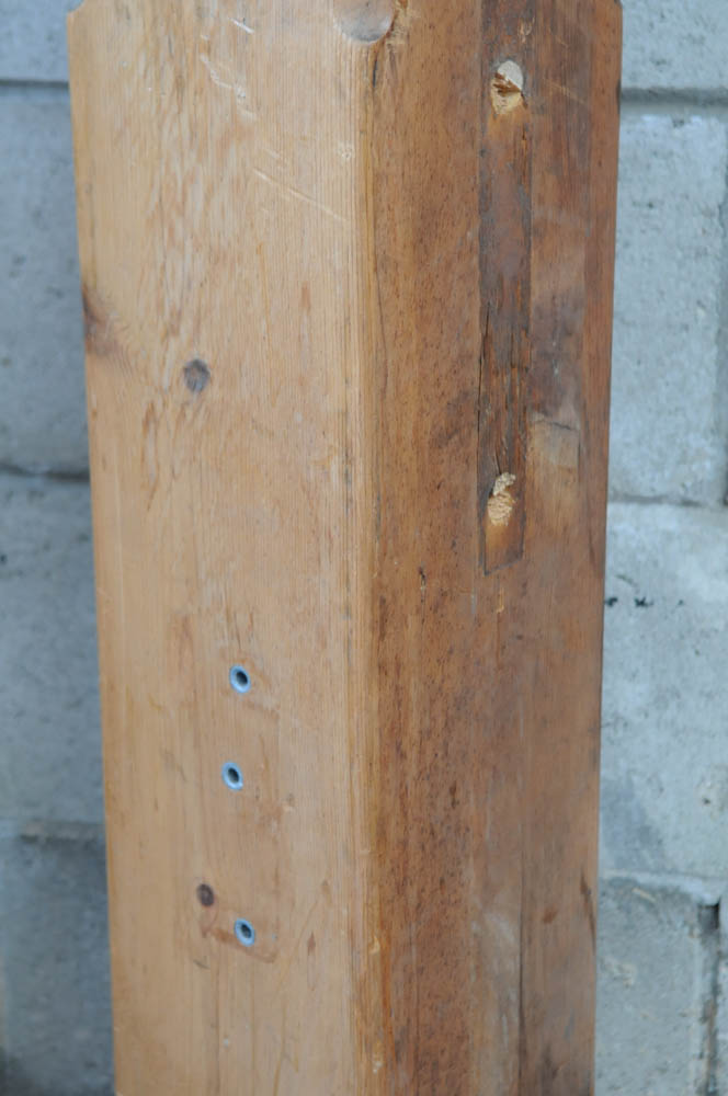 Two Wooden Bed Posts