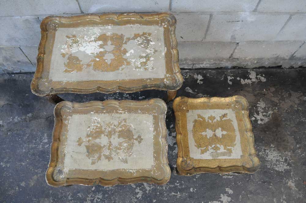Vintage Italian Florentine Nesting Tables