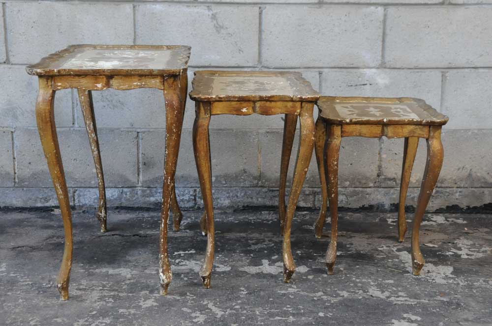 Vintage Italian Florentine Nesting Tables