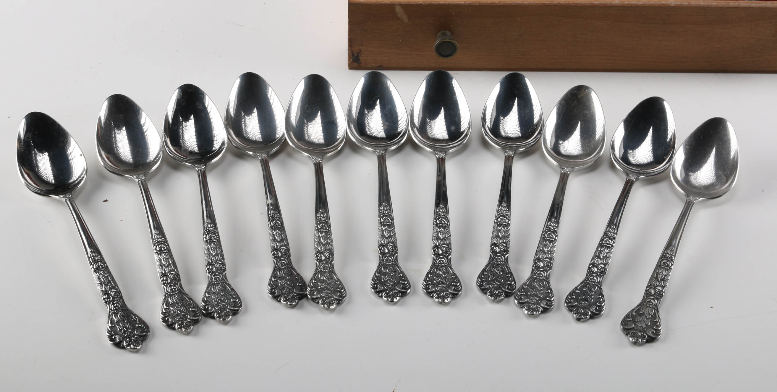 Merchandise Service "Versailles" Stainless Steel Flatware Set and Storage Container