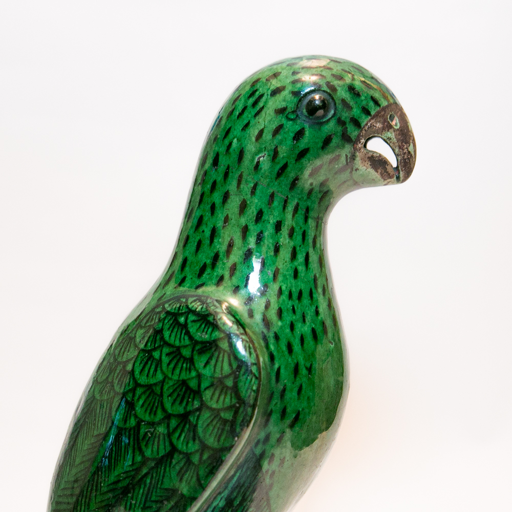 Antique Chinese Porcelain Parrot