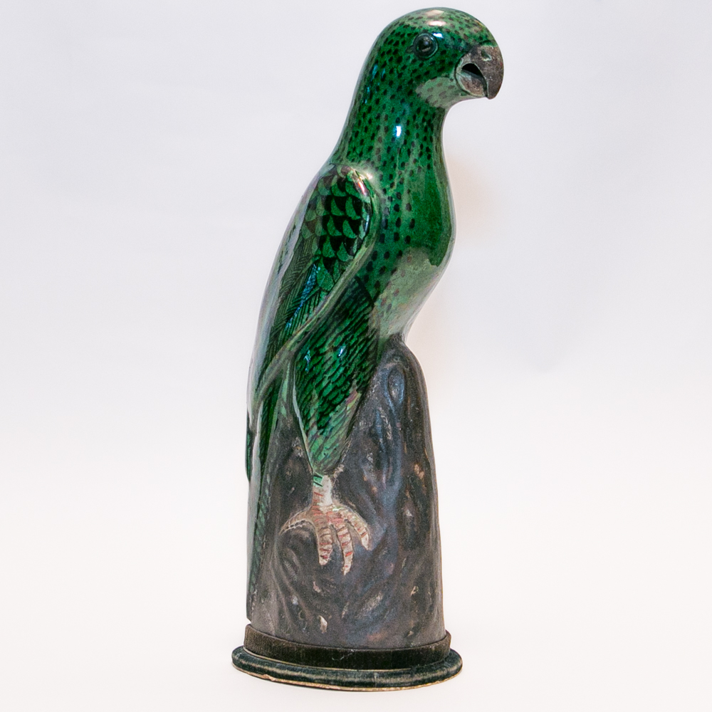 Antique Chinese Porcelain Parrot