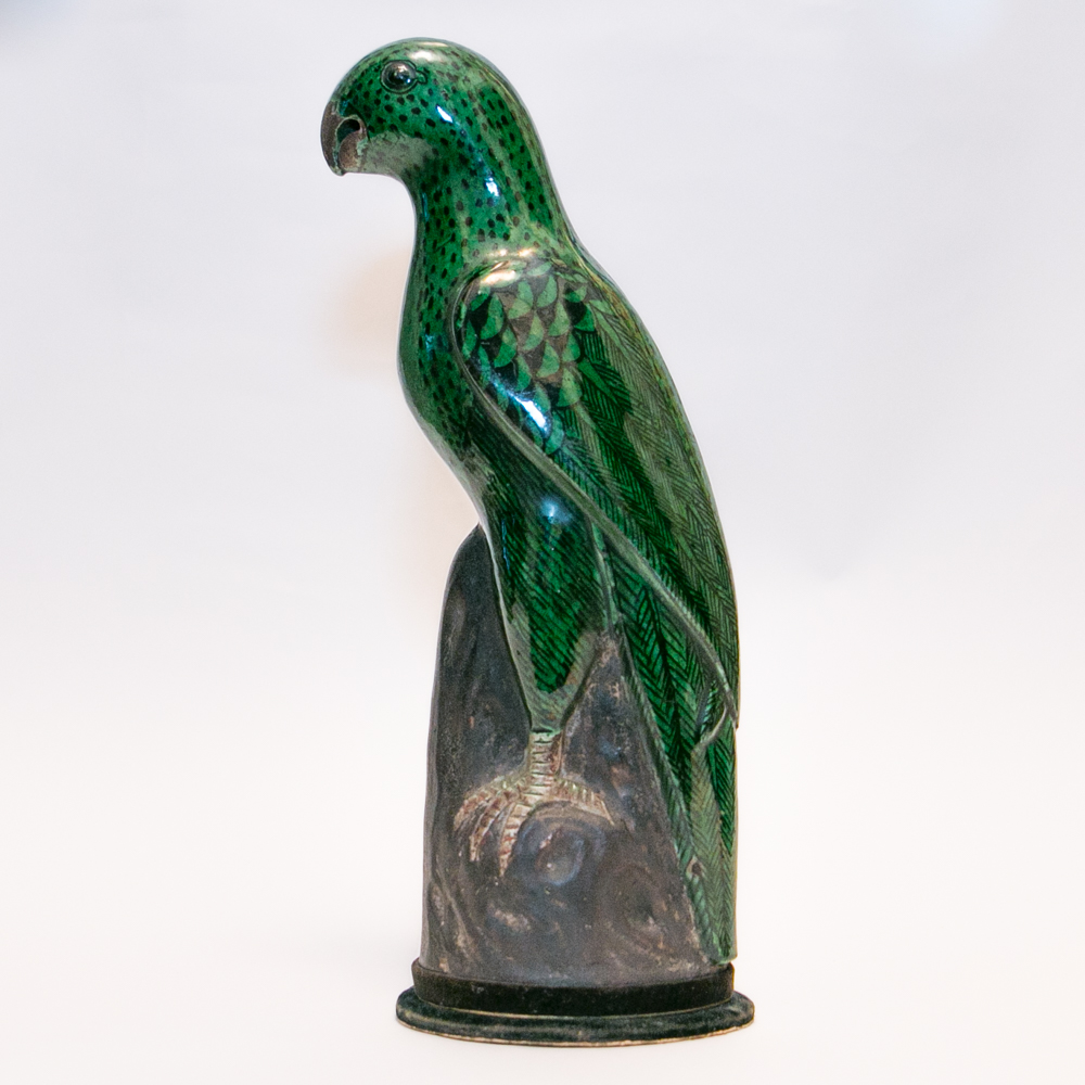 Antique Chinese Porcelain Parrot