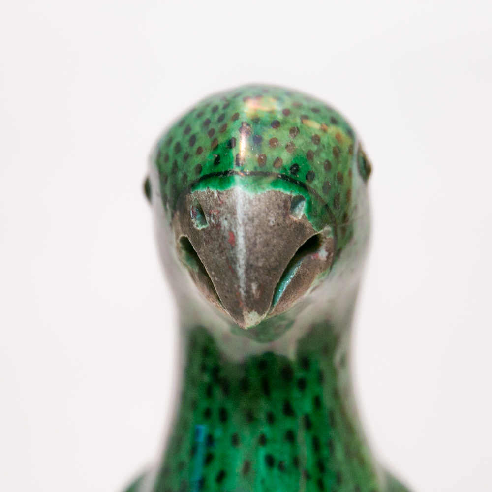 Antique Chinese Porcelain Parrot