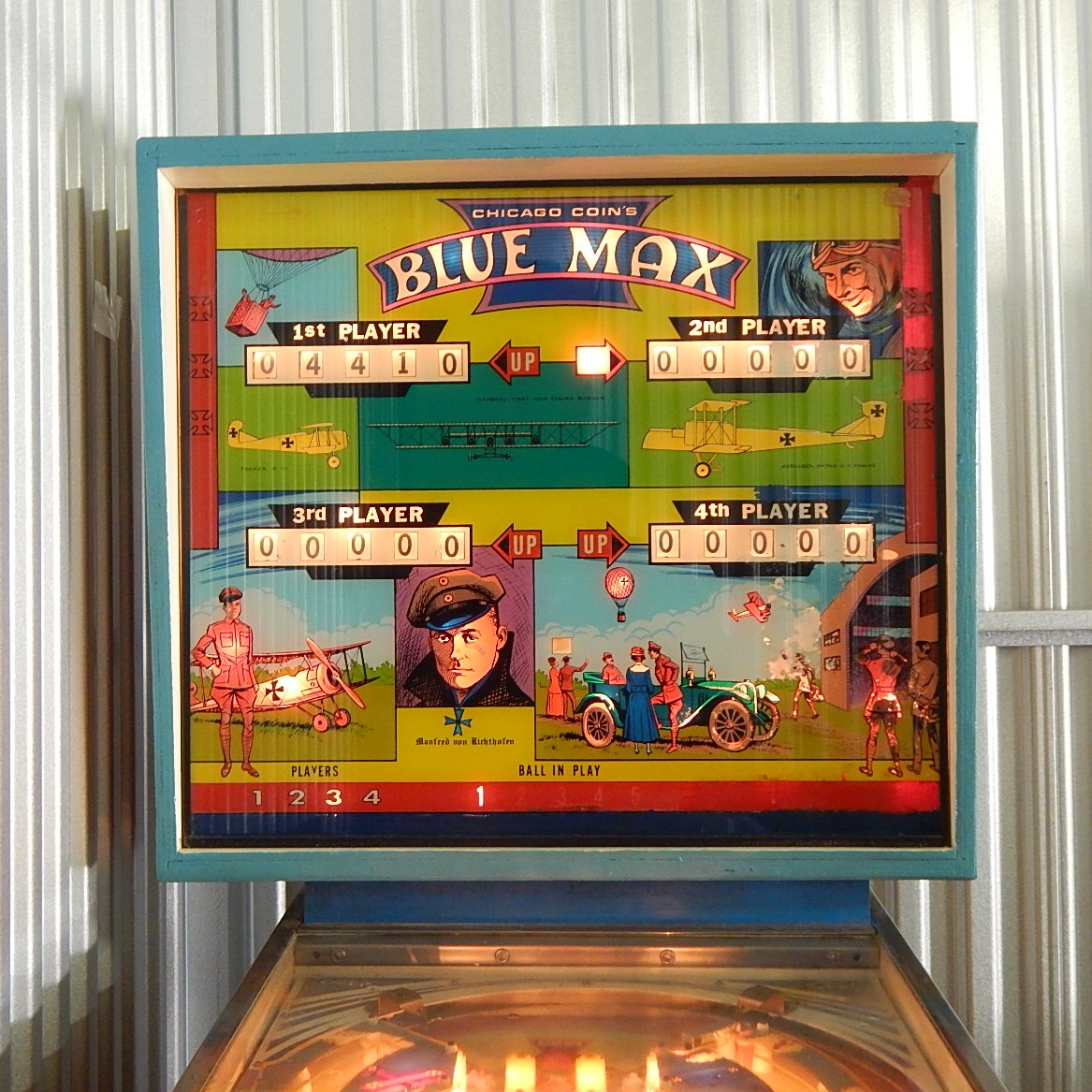 Vintage "Blue Max" Pinball Machine