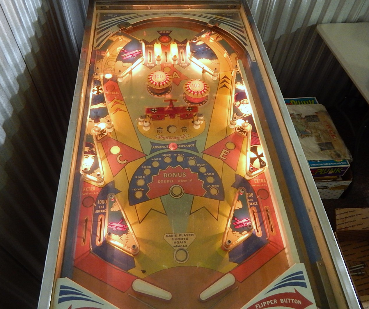 Vintage "Blue Max" Pinball Machine