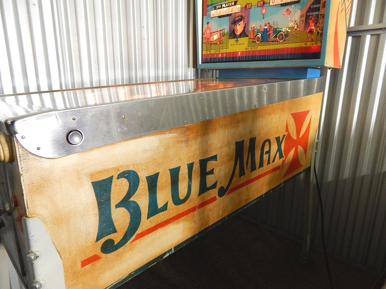 Vintage "Blue Max" Pinball Machine