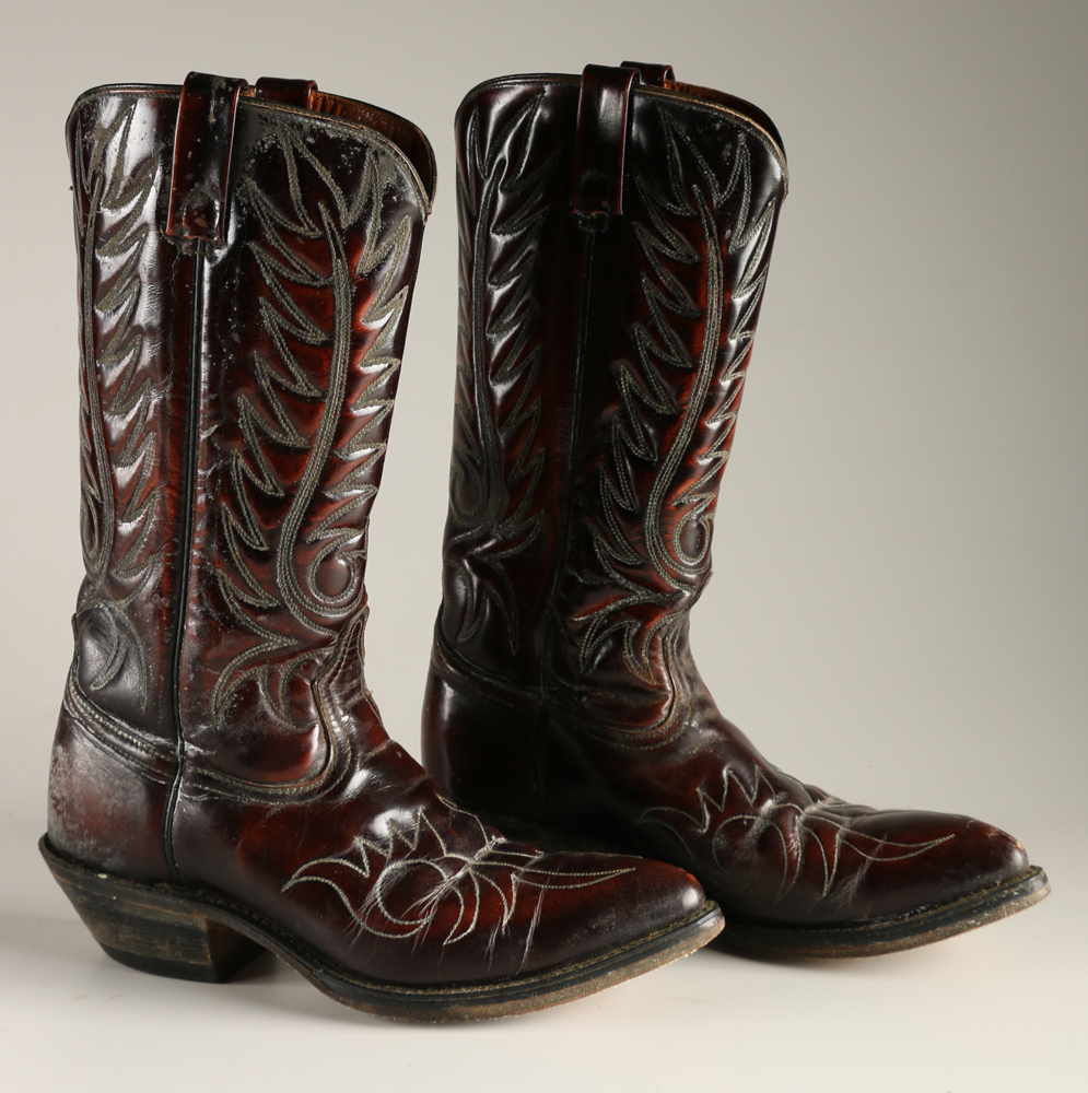 Men's Leather Cowboy Boots and August Buermann Spurs