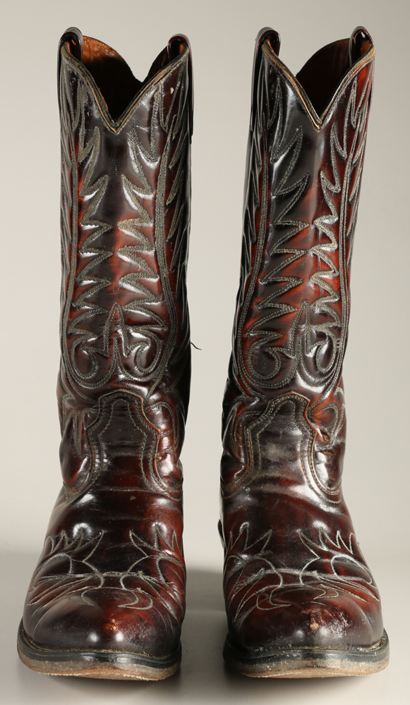 Men's Leather Cowboy Boots and August Buermann Spurs