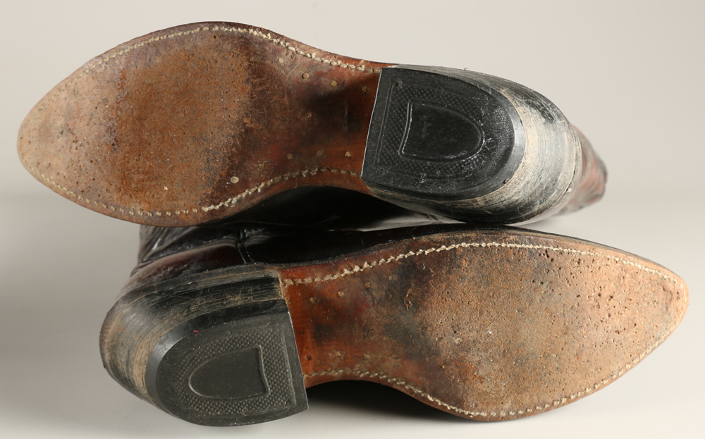 Men's Leather Cowboy Boots and August Buermann Spurs