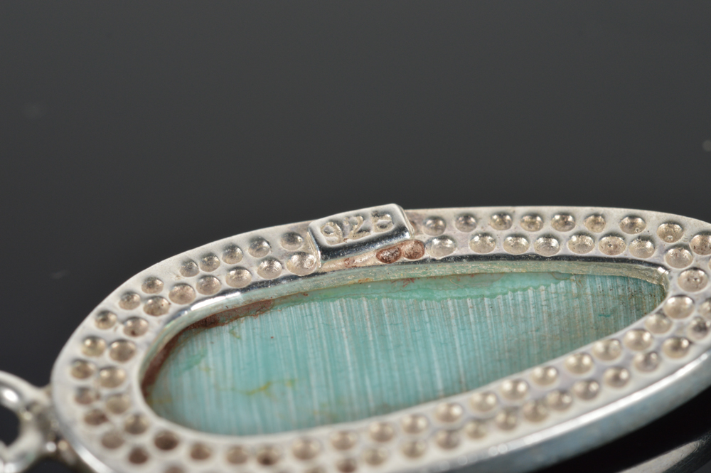 Sterling Silver Turquoise Link Bracelet