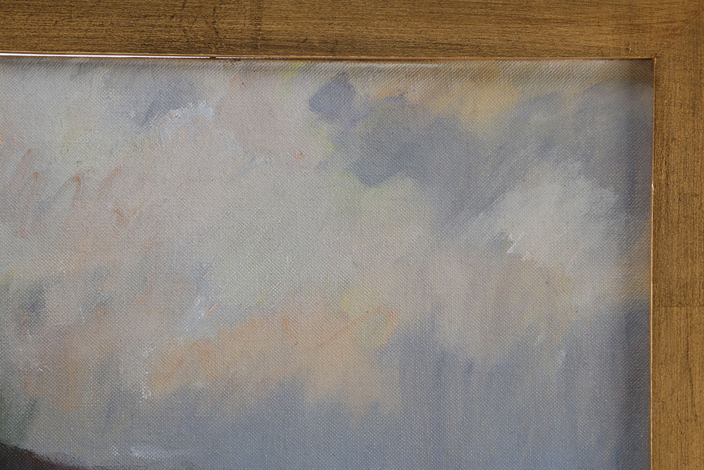 Adrian Siegel Oil on Canvas "Boats In Harbor"