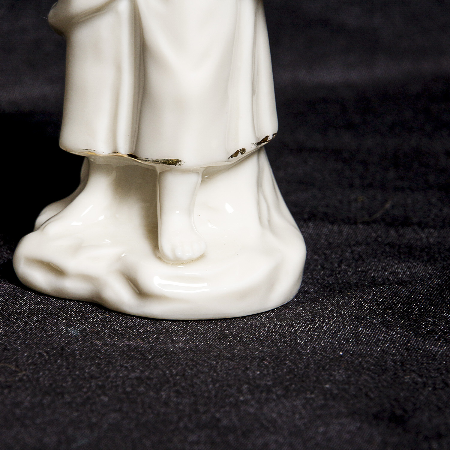 Pair of Antique Glazed White Porcelain Victorian Figurines