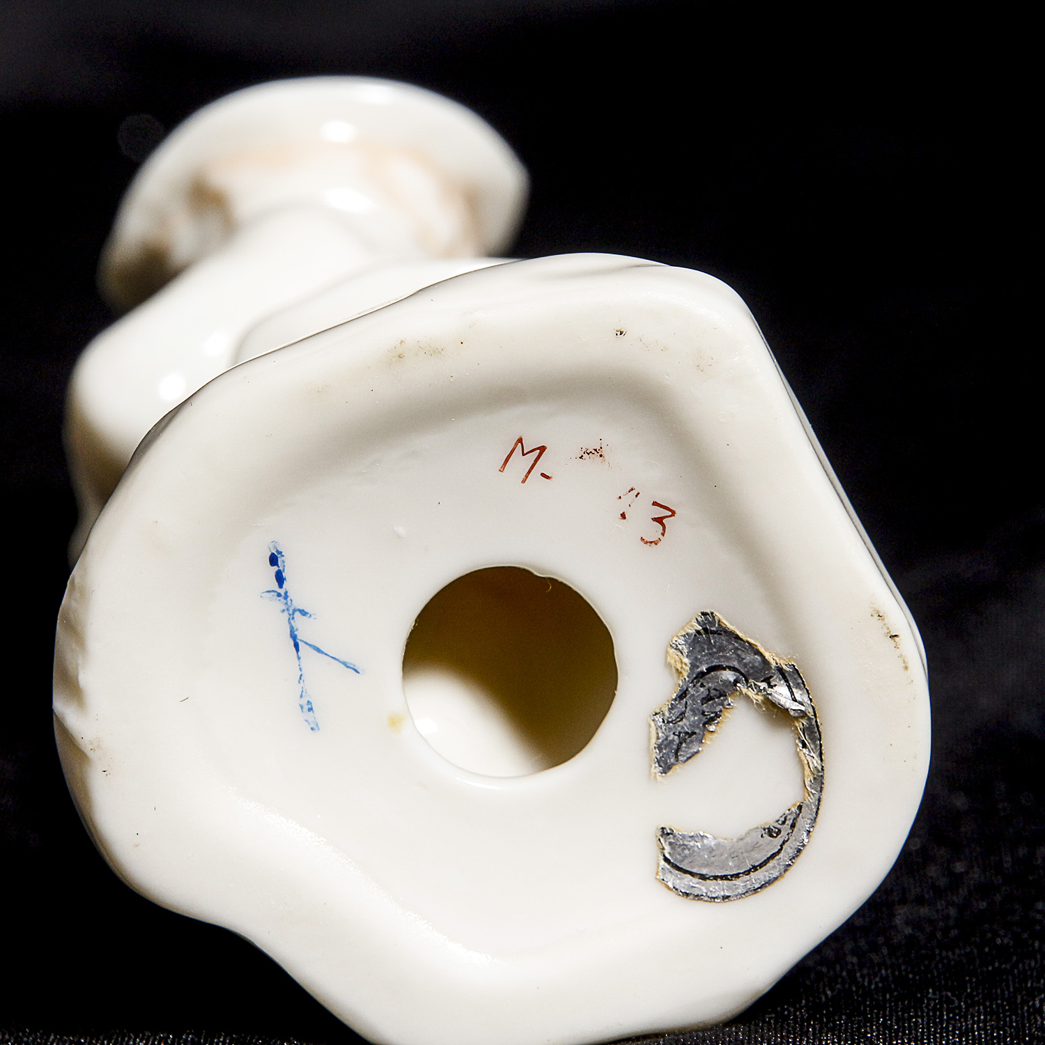 Pair of Antique Glazed White Porcelain Victorian Figurines