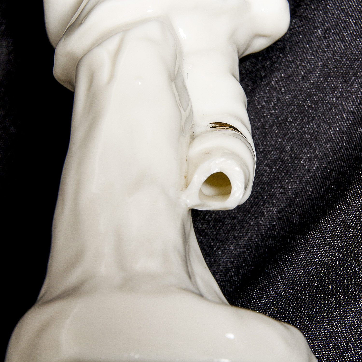 Pair of Antique Glazed White Porcelain Victorian Figurines