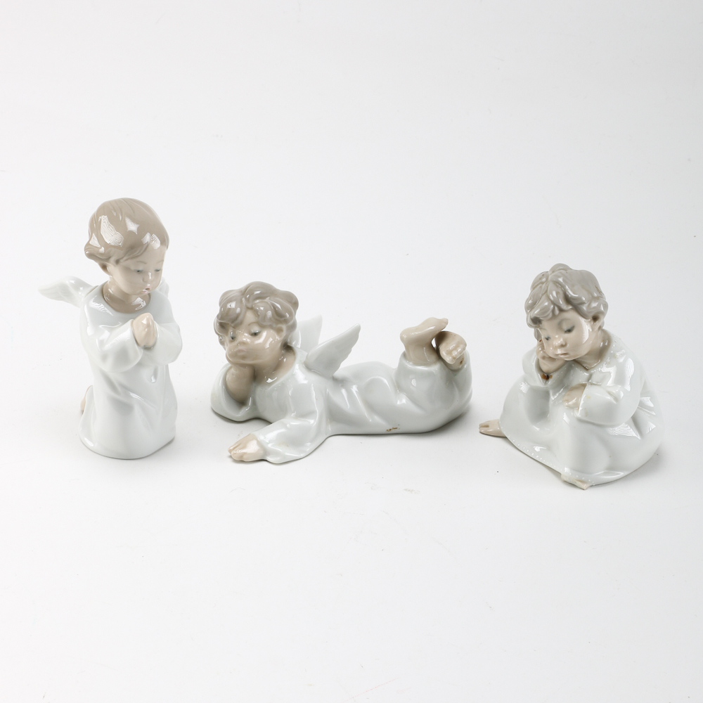 Collection of Lladró Angel Figurines