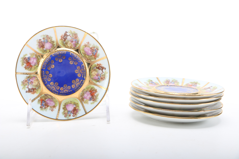 1921 DW Karlsbader Wertarbeit Porcelain Demitasse Set