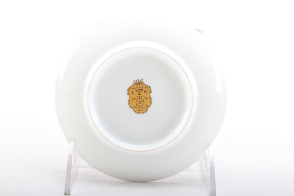 1921 DW Karlsbader Wertarbeit Porcelain Demitasse Set