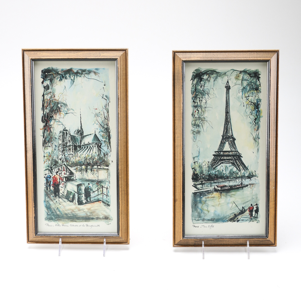 Paris Themed Offset Lithograph after C. Ducollet