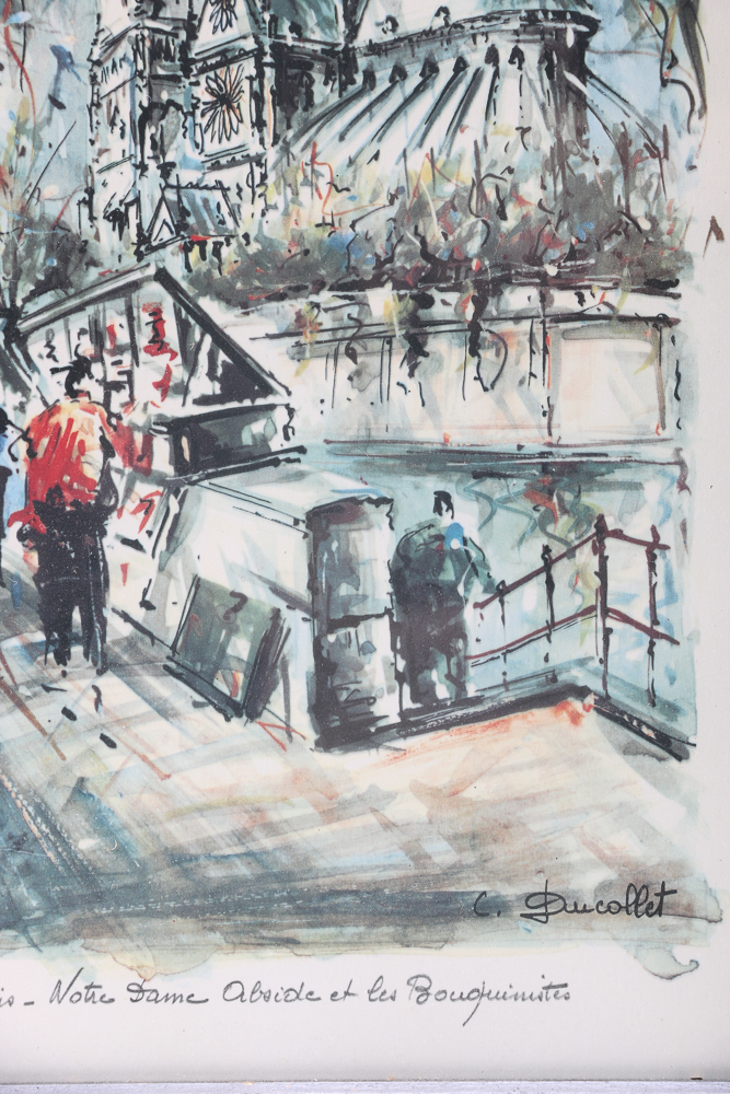 Paris Themed Offset Lithograph after C. Ducollet