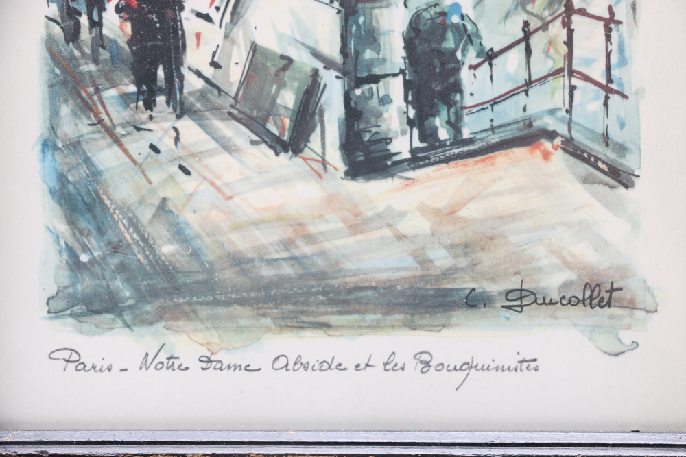 Paris Themed Offset Lithograph after C. Ducollet