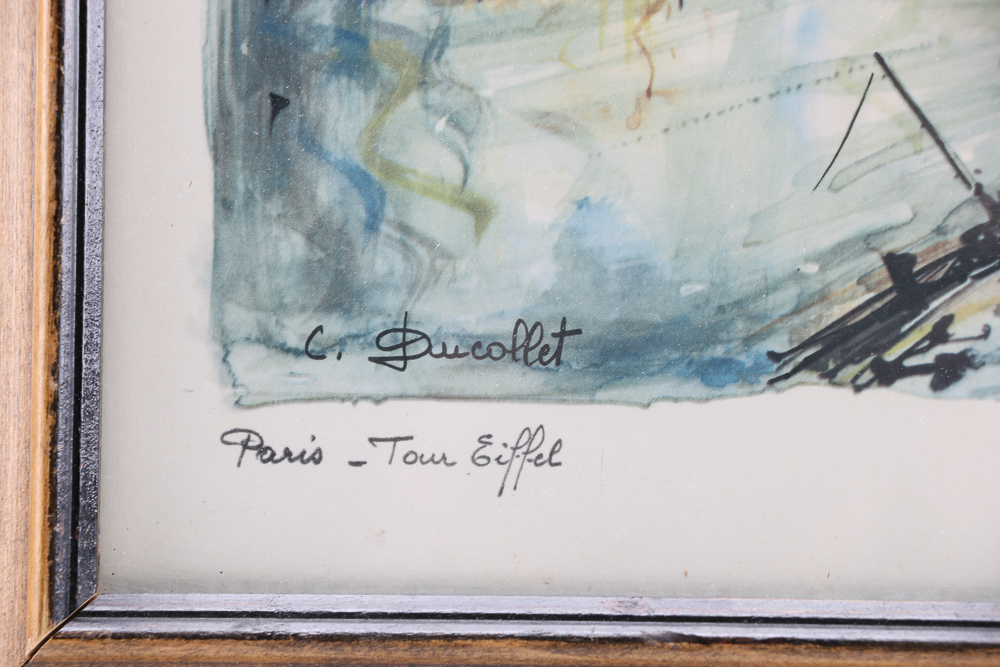 Paris Themed Offset Lithograph after C. Ducollet