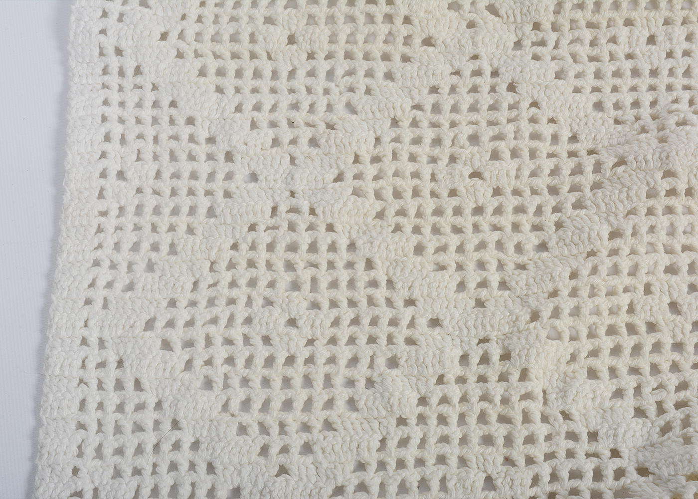 Vintage Hand-Crocheted Curtain Panels