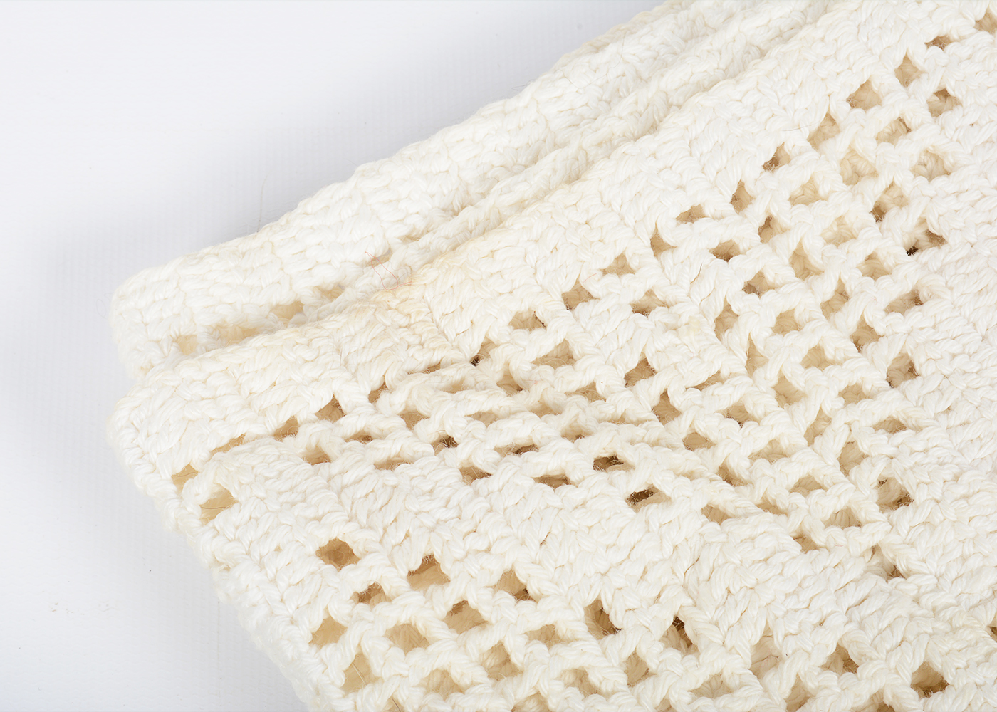 Vintage Hand-Crocheted Curtain Panels