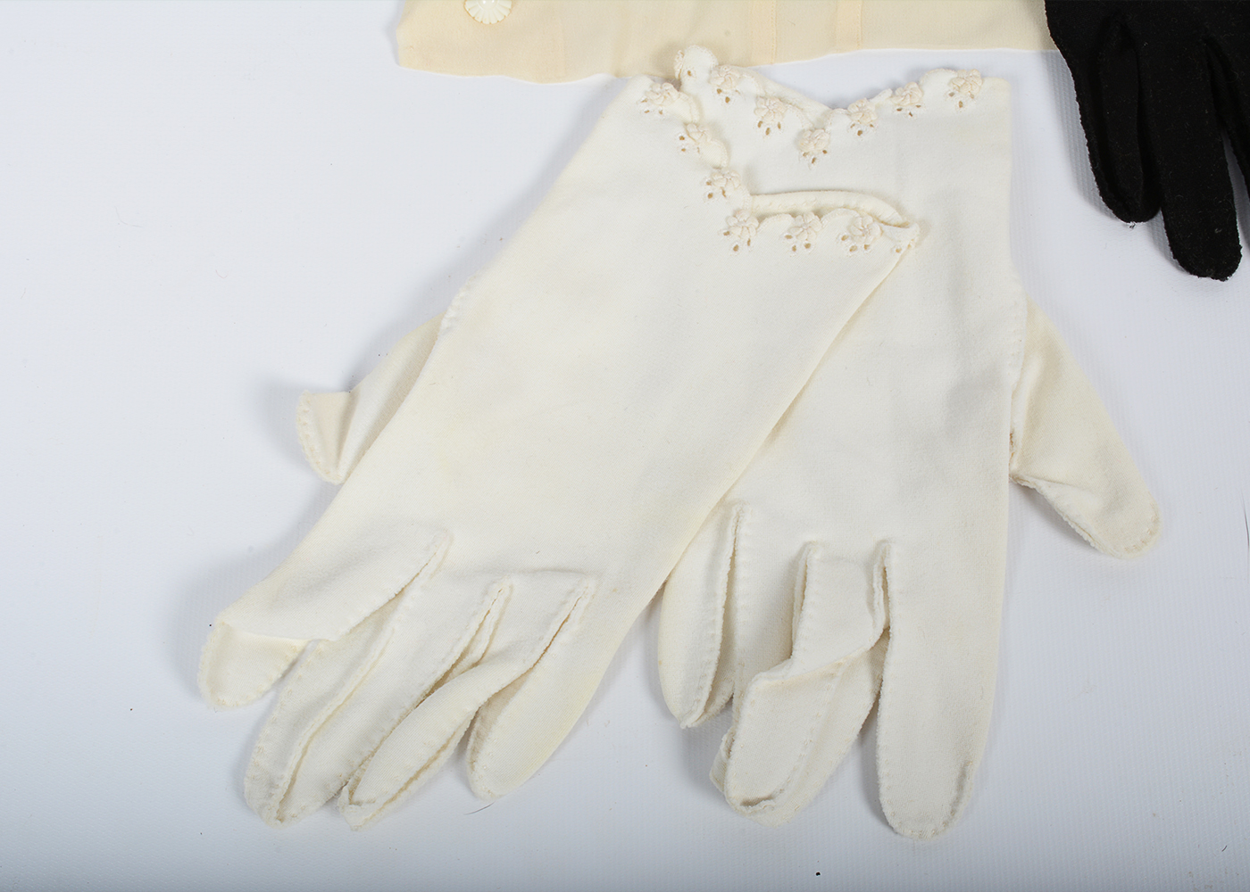 Vintage Silk Blouse and Gloves