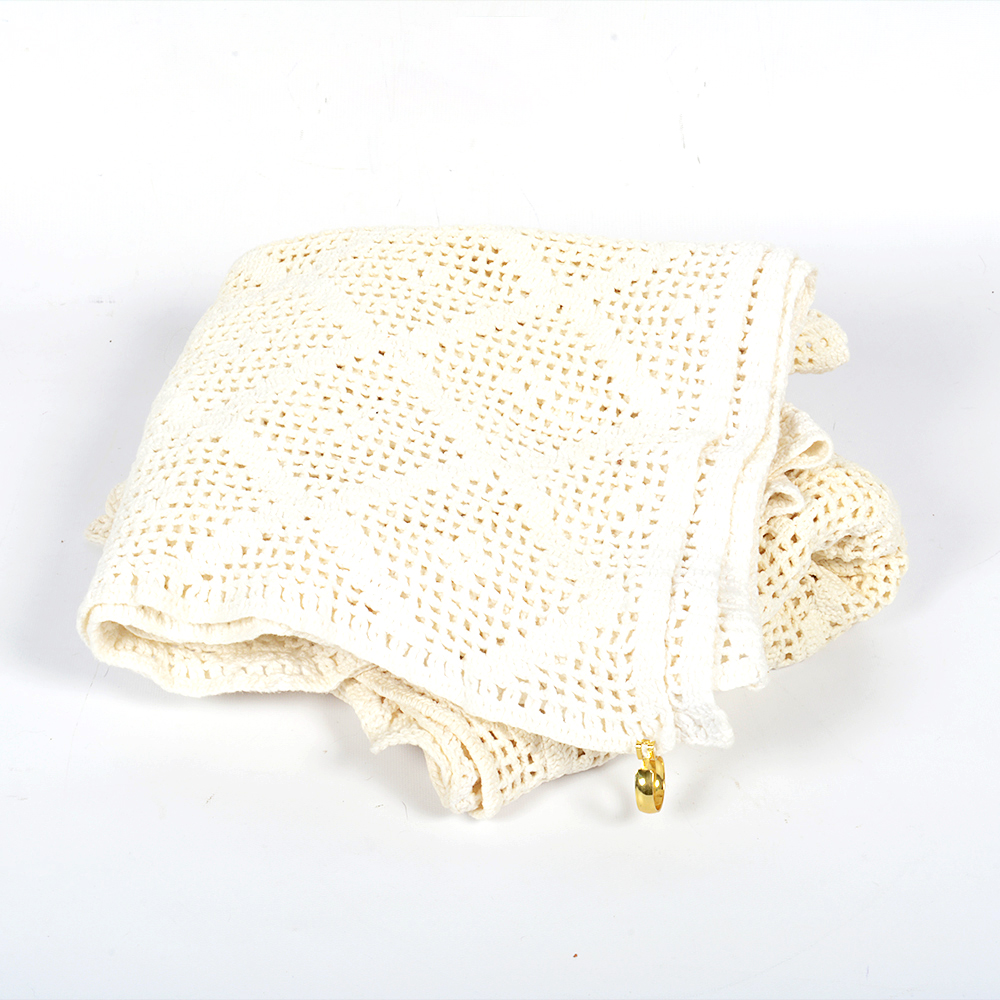 Vintage Hand-Crocheted Curtain Panels