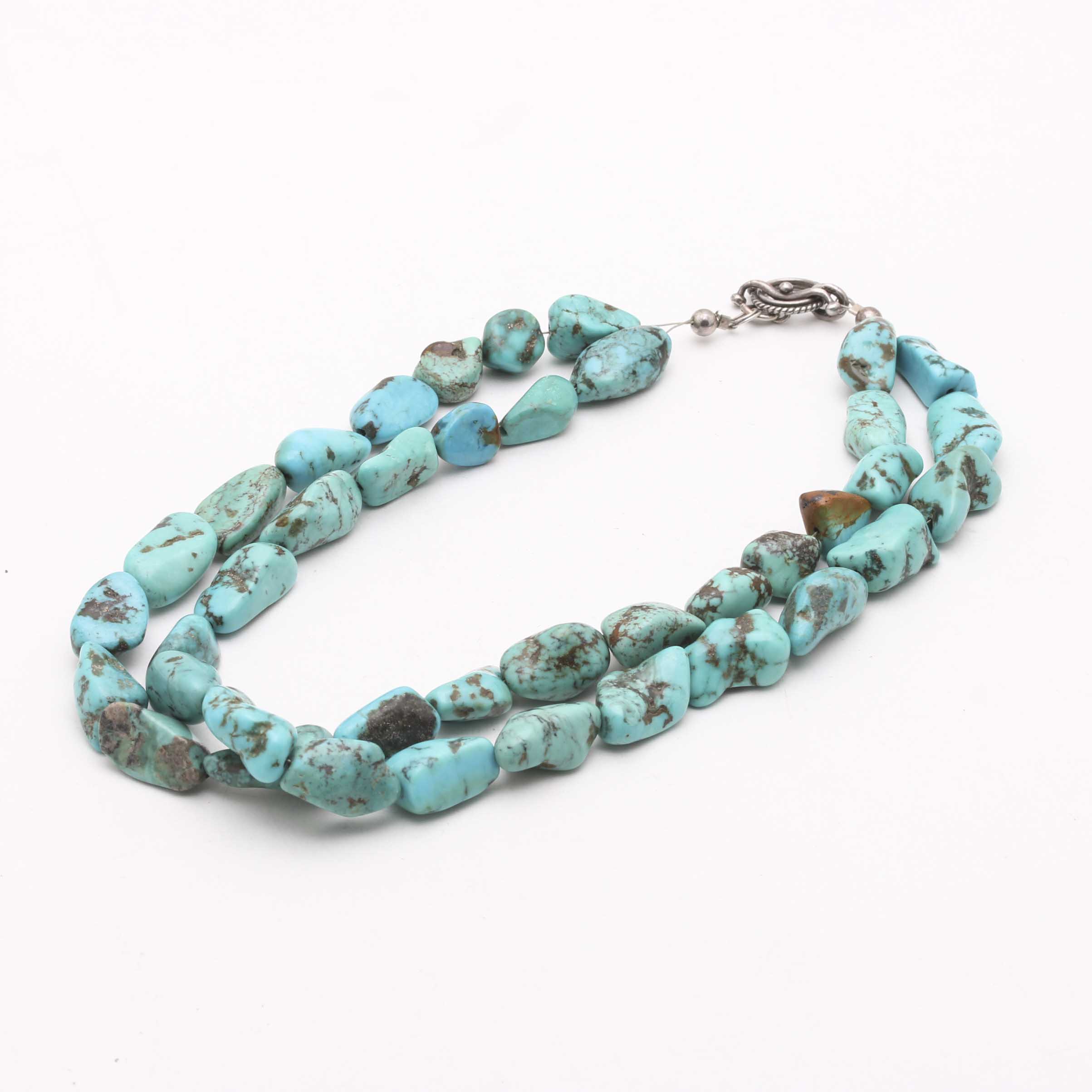 Turquoise Nugget Necklace and Bracelet
