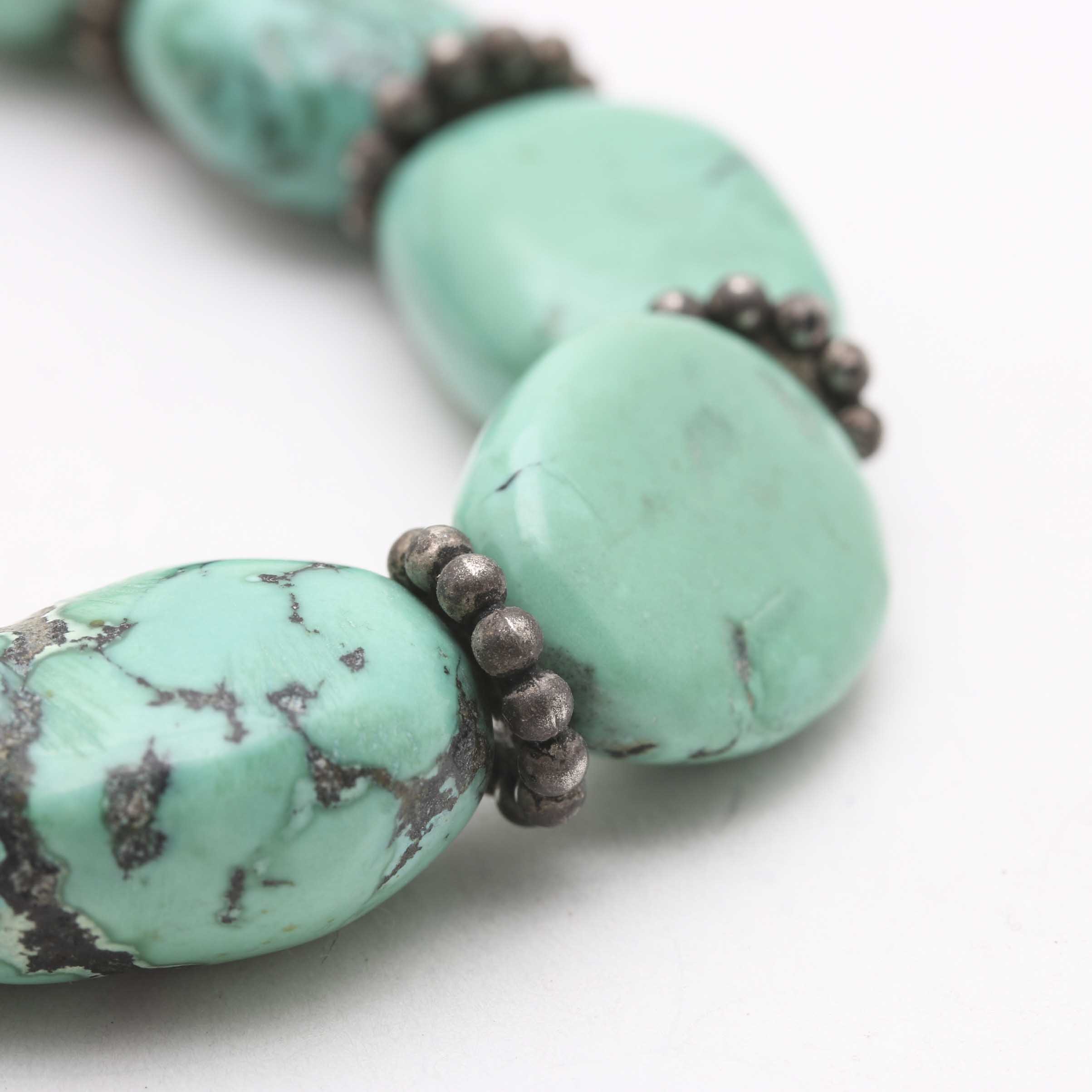 Turquoise Nugget Necklace and Bracelet