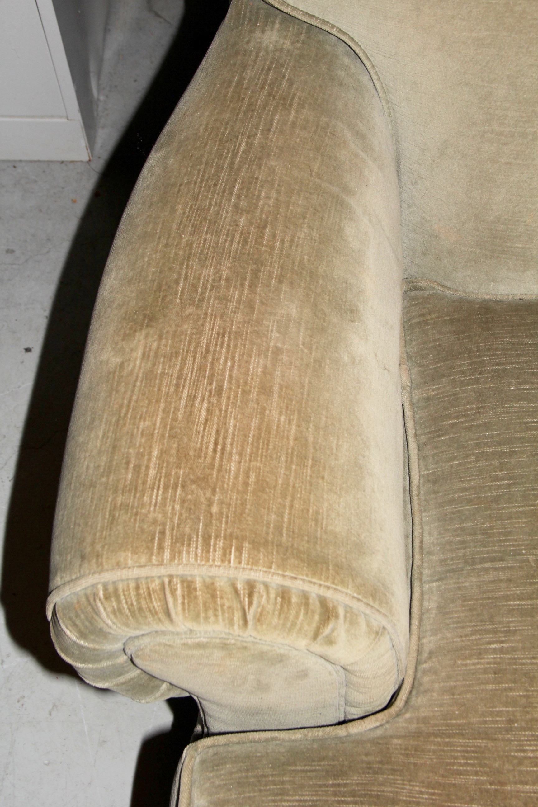 Olive Green Velvet Lounge Chair