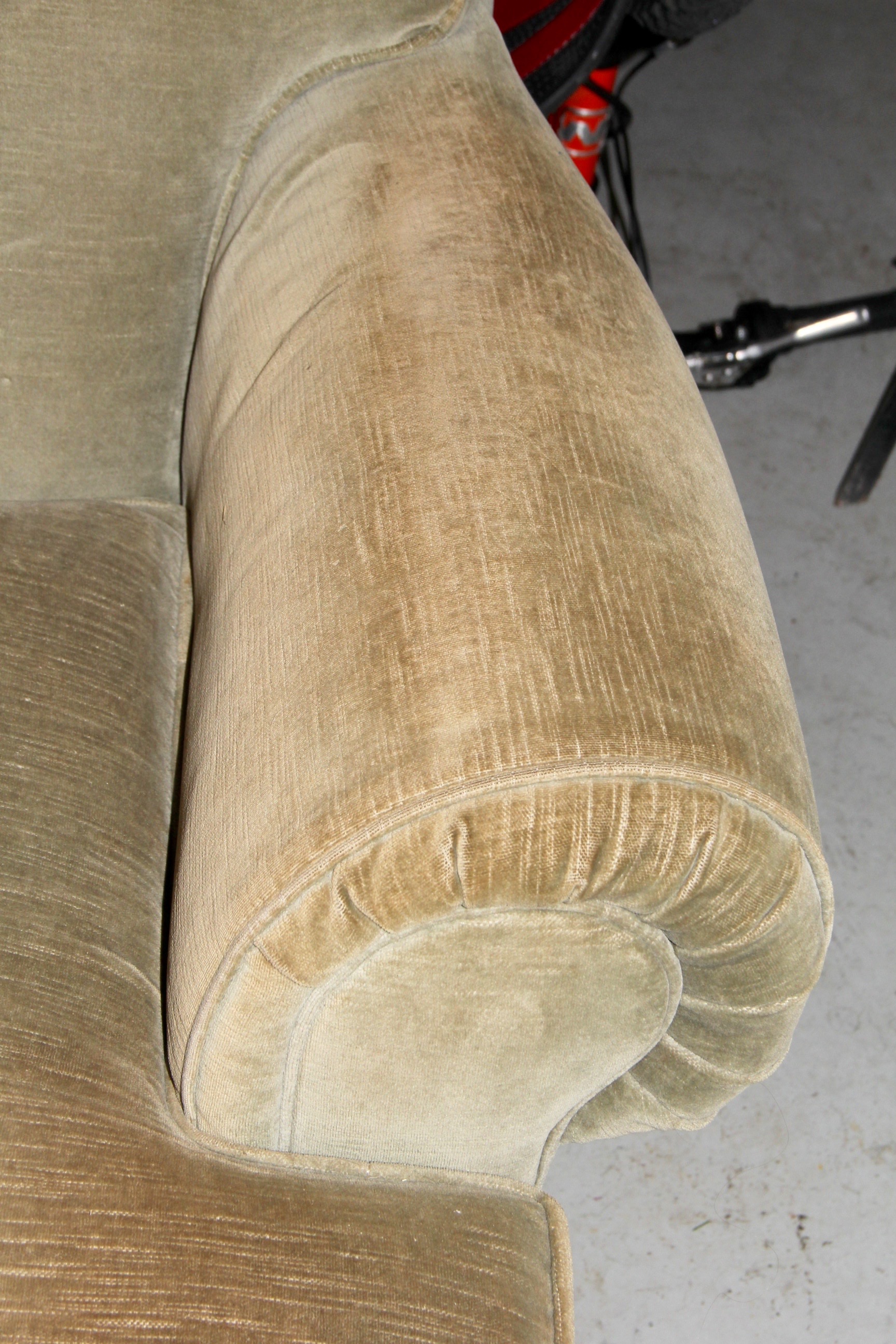 Olive Green Velvet Lounge Chair