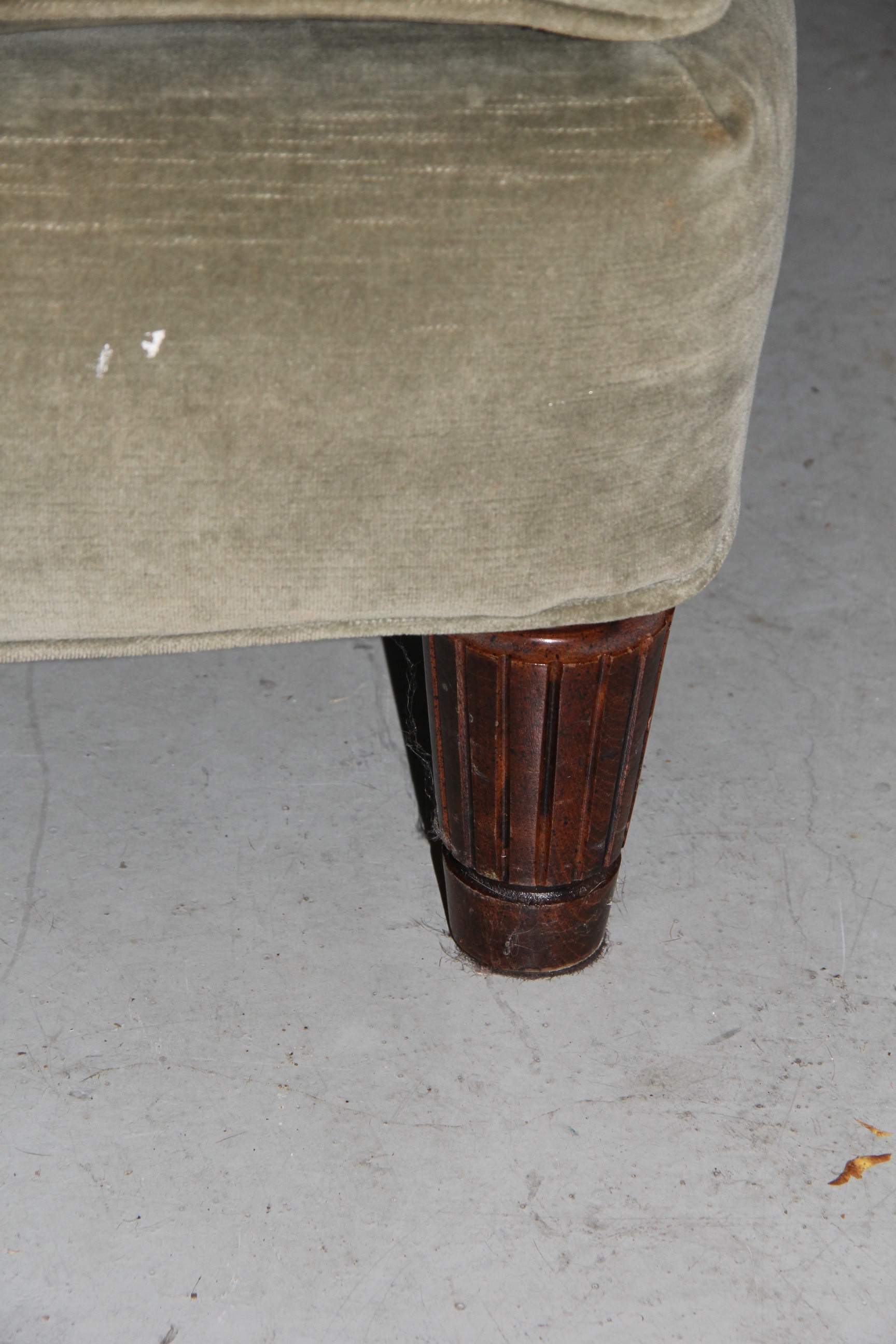 Olive Green Velvet Lounge Chair