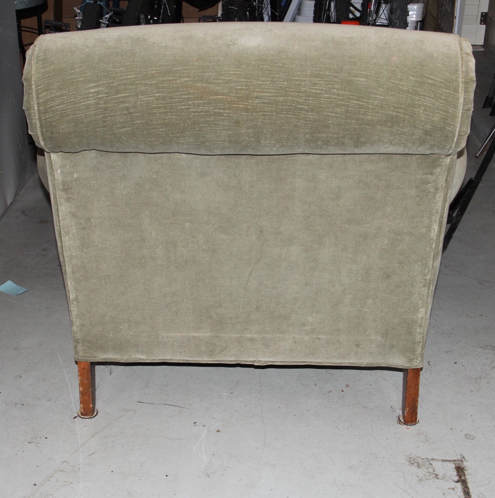 Olive Green Velvet Lounge Chair